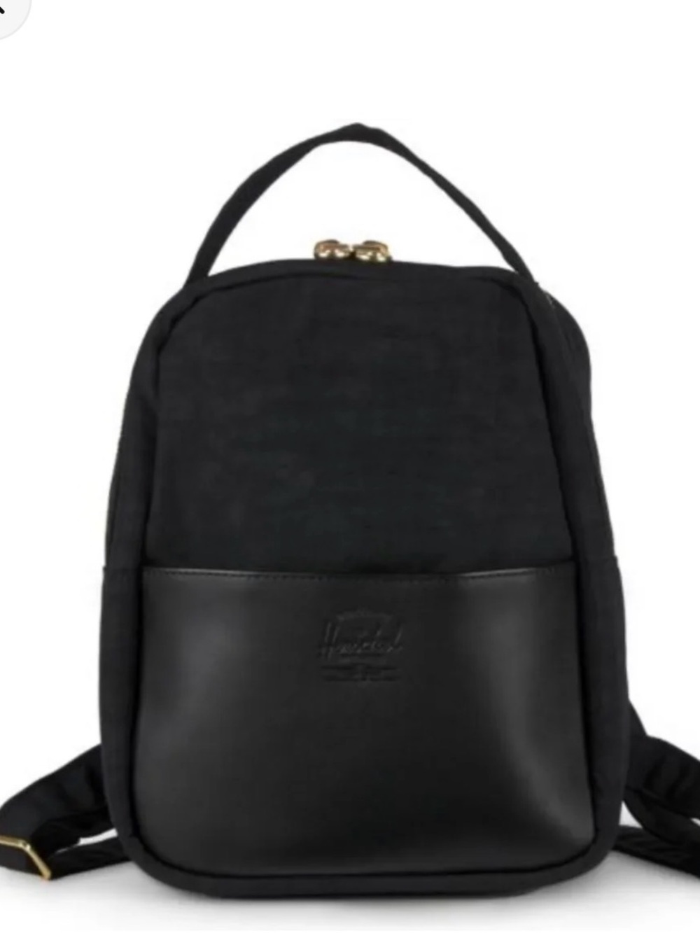 Herschel Supply Co. Orion Black Casual Canvas & Leather Mini Bag & Backpack
